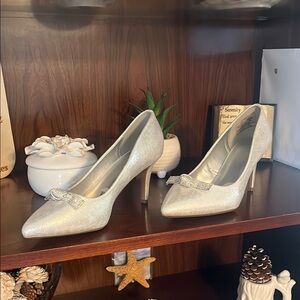 Jones New York Silver Stiletto Heels